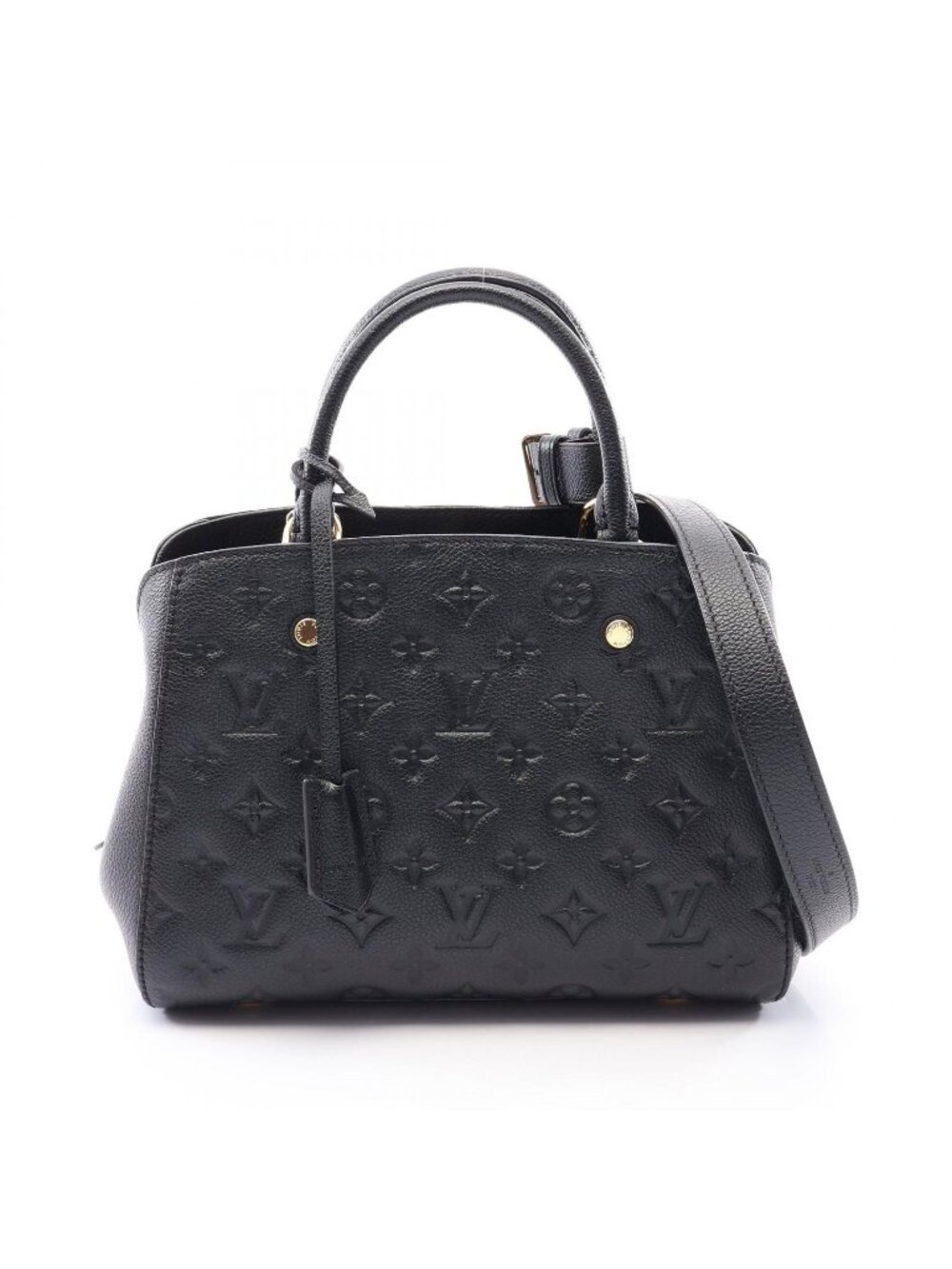 Louis Vuitton Handbag Montaigne BB Monogram Empreinte Noir 2-Way Leather